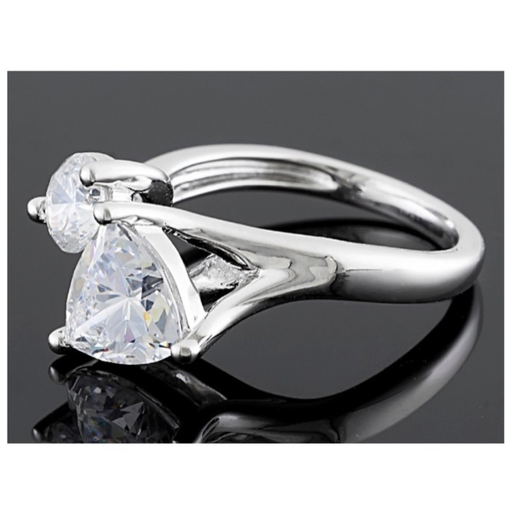 STERLING SILVER 2 STONE RING - Picture 3 of 7